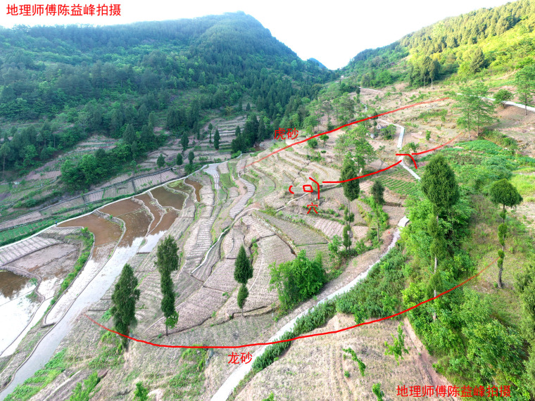 地下手施工图资料下载-下山蛇形地，陈益峰寻龙点穴作品