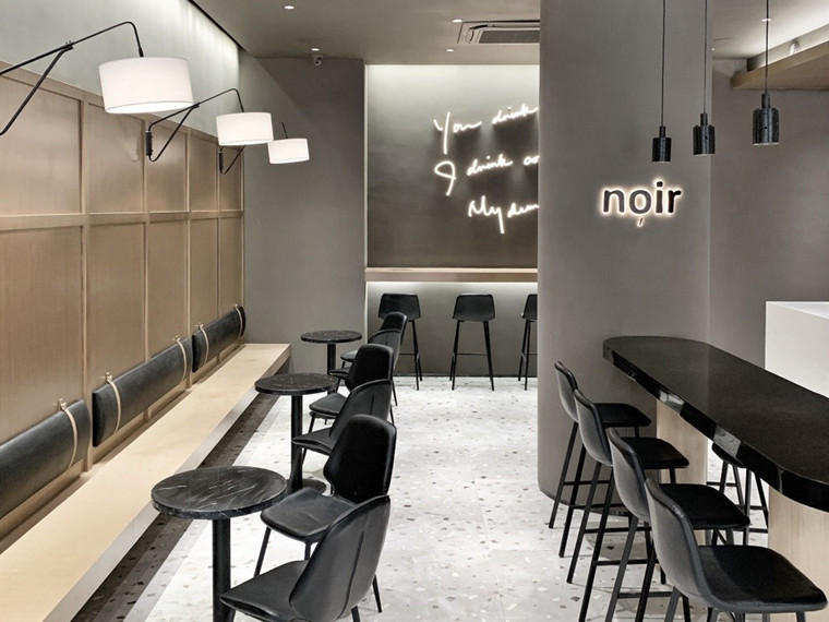 广州咖啡店设计图资料下载-广州noir cafe咖啡店