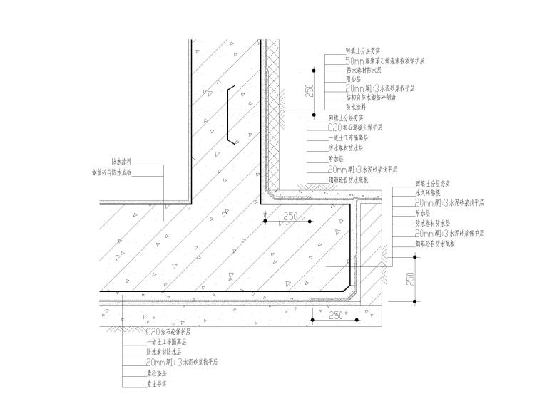 cad防水怎么算资料下载-防水节点详图大样CAD