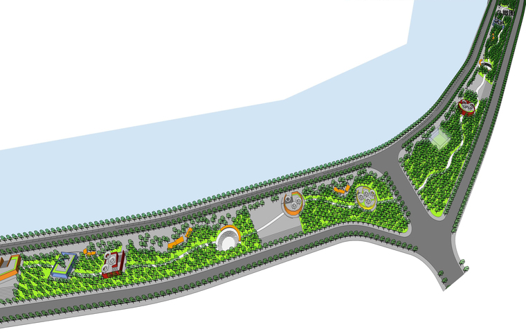 [广东]带状滨河公园景观规划设计方案