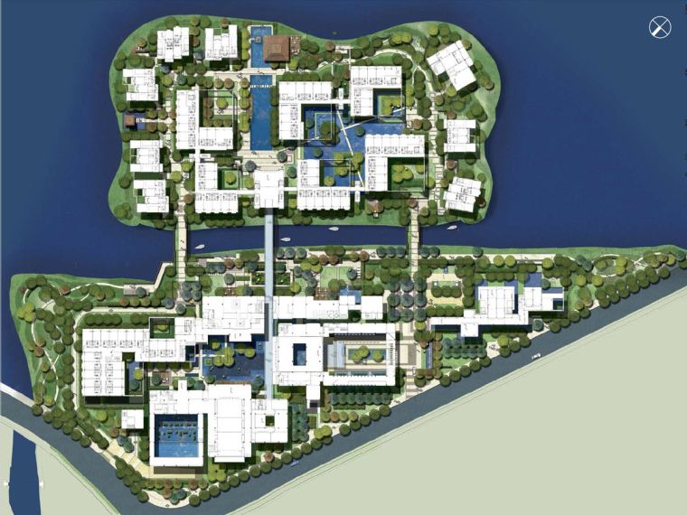 [上海]“花园中的艺廊”商业酒店景观设计方-总平面图