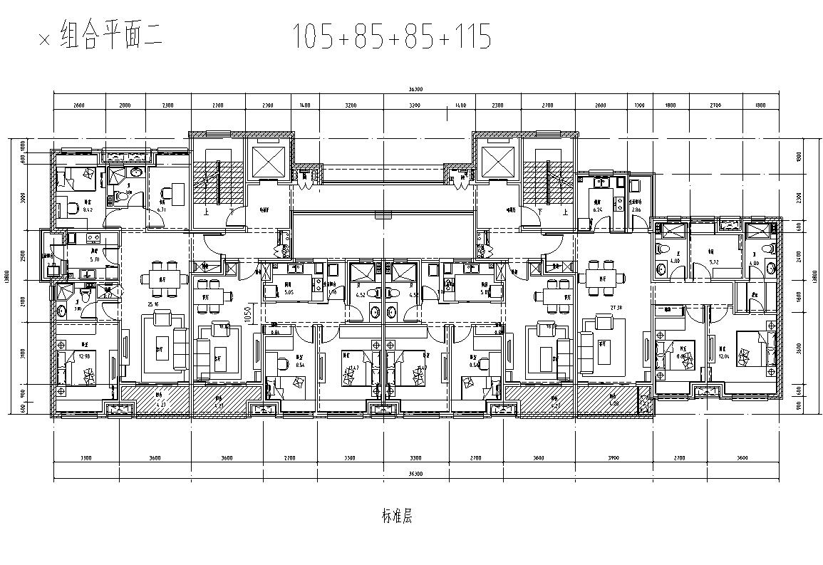 高层户型图- 户型及组合平面-建筑户型图-筑龙建筑设计论坛