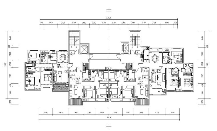 100个高层建筑户型图资料下载-高层户型图-金地强排户型汇总