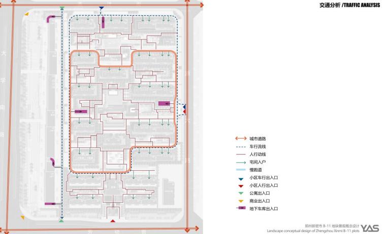 [河南]现代流线住宅景观投标概念设计-交通分析