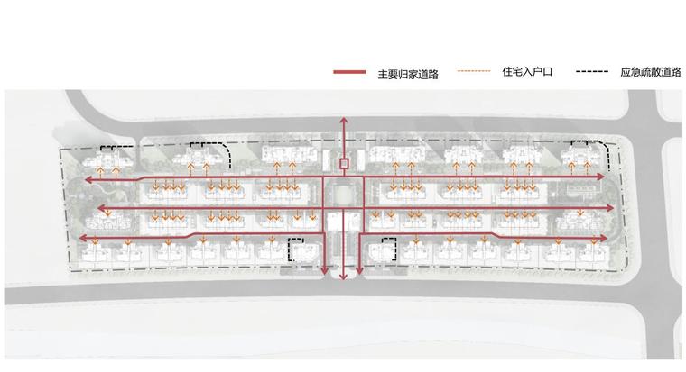 [山东]现代风别墅住宅全区景观深化方案-人行归家动线