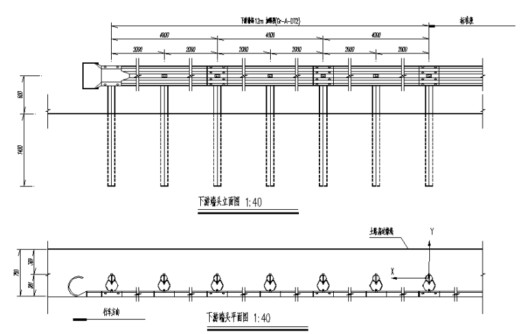 四级道路波形护栏资料下载-道路波形护栏设计CAD图及工程数量表