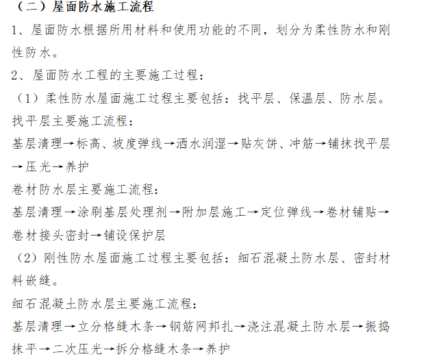 防水工程施工技术标准（附图表）-屋面防水施工流程