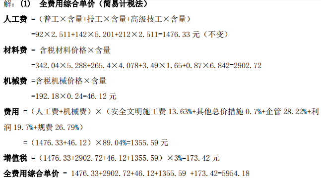 2018湖北省费用定额整体解析-全费用综合单价