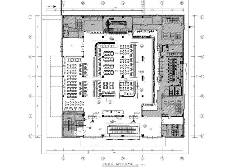 宁夏食堂施工图资料下载-[北京]某航天大学食堂施工图_附效果图