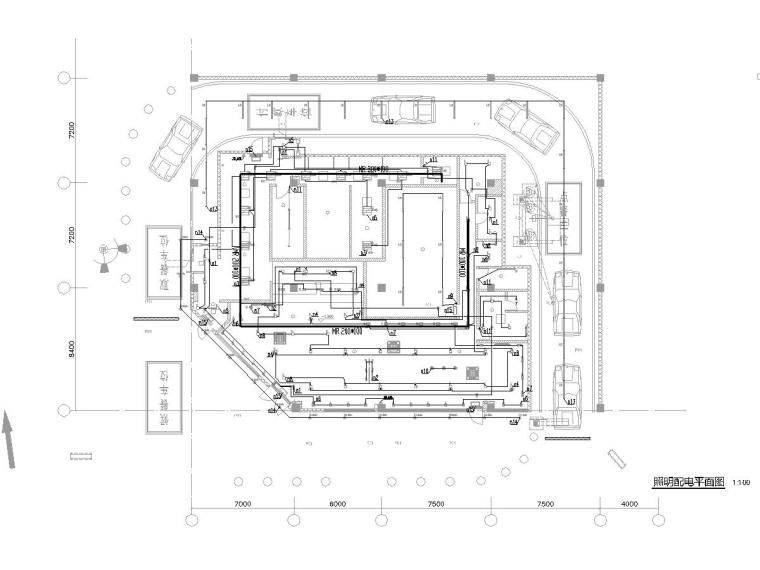 场馆项目机电深化设计图纸资料下载-[湖北]知名快餐厅机电设计图纸（电气）