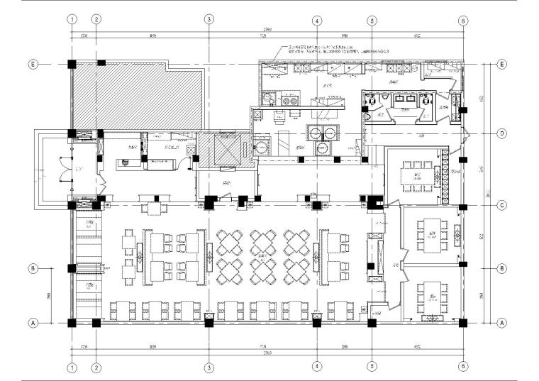 中餐厅餐厅店面效果图资料下载-[郑州]兰州某拉面餐厅施工图_效果图