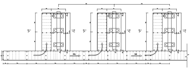 [福建]钢栈桥及平台安全专项施工方案-栈桥平面布置图