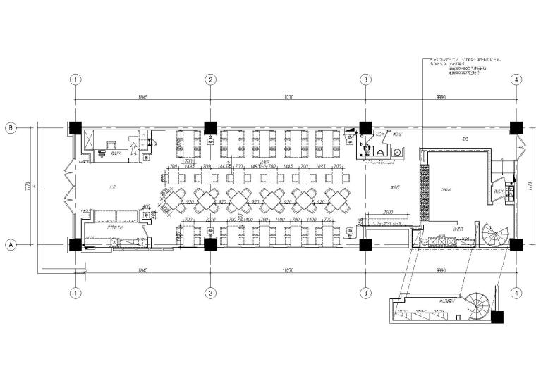 400平米餐饮空间施工图资料下载-[郑州]餐饮空间装修涮羊馆施工图