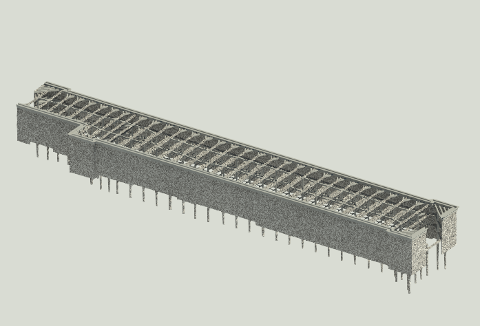 高速路出入口景观设计案例资料下载-地铁主体结构模型及风亭出入口围护模型