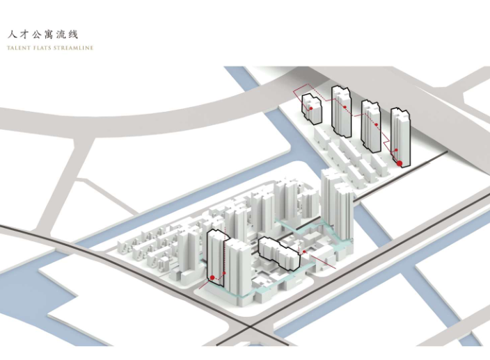 广州现代高层+合院+办公+商墅豪宅项目文本-人才公寓流线