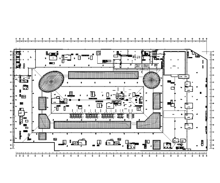 知名大型广场全套机电施工图 |22项弱电系统-机房层弱电平面图