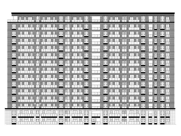 高层住宅建筑建筑施工图资料下载-高端商品高层住宅建筑施工图（14-15层）