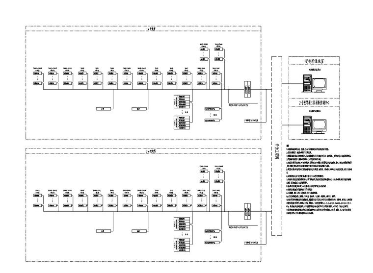 湖北16万平学校机电施工图（知名大院2019）-电力监控系统图
