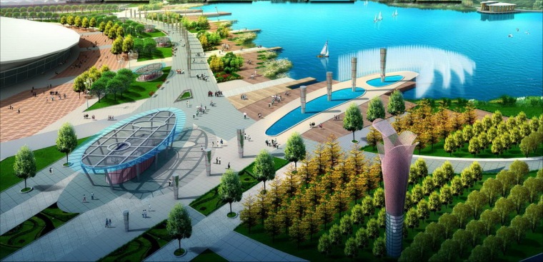 白马湖生态创意城规划资料下载-[河北]“自然生态宜居”的一河两城规划方案