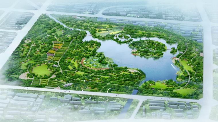 森林公园设计ppt资料下载-[北京]城市滨河森林公园景观规划设计方案