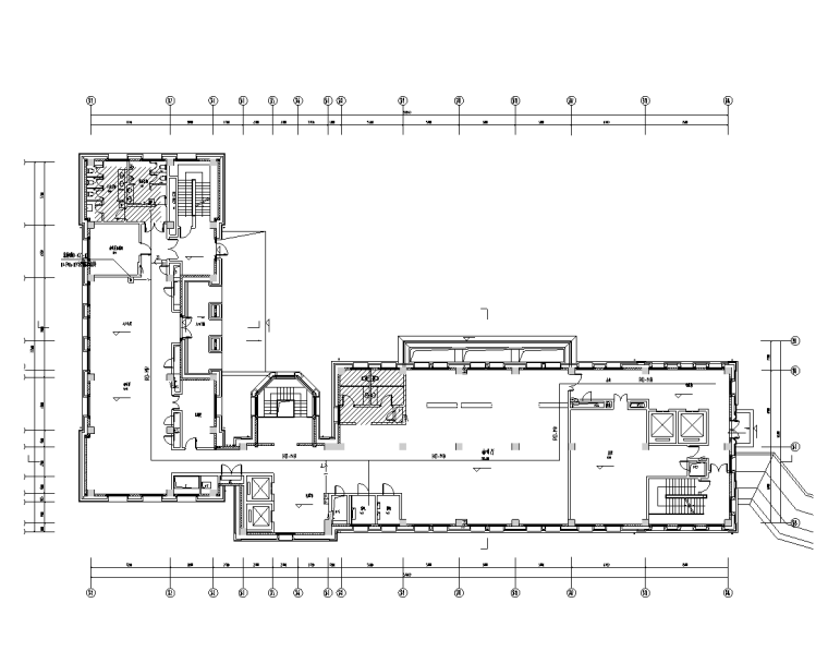 湖北16万平学校机电施工图（知名大院2019）-1号宿舍楼二层设备管理平面图