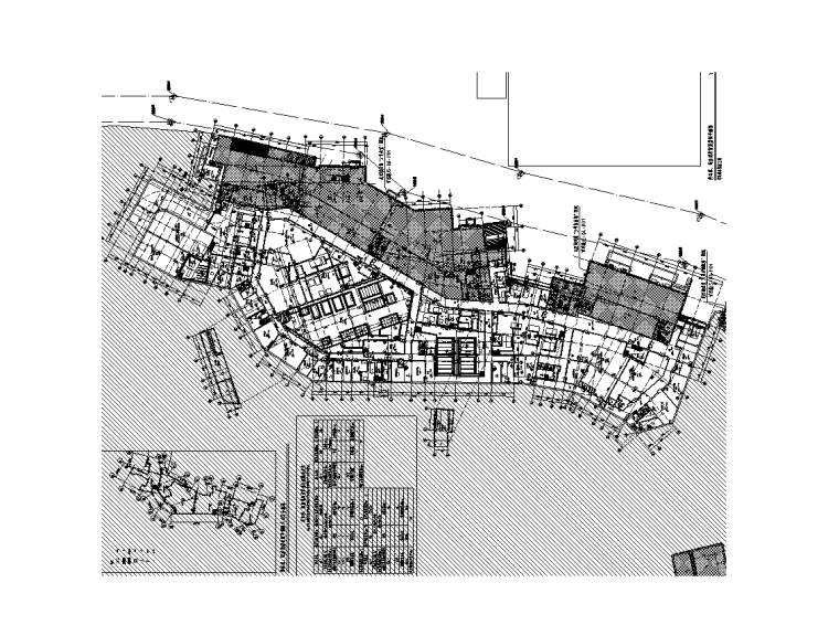 湖北16万平学校机电施工图（知名大院2019）-首层整体平面图停车库、配套用房