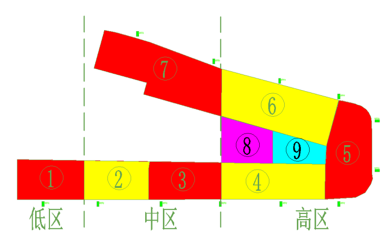 水雪综合体工程高大模板支撑体系施工方案-21高支模区域平面部分图