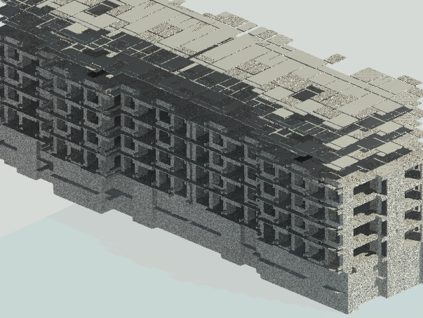 8层住宅楼建筑资料下载-8层住宅楼工程Revit模型图（Revit2014）