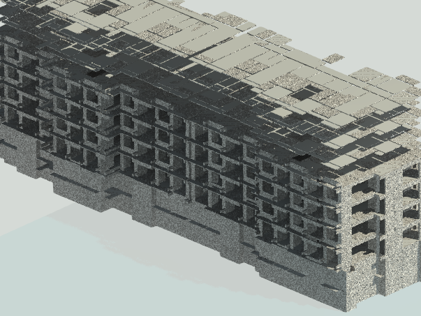 revit二楼模型资料下载-8层住宅楼工程Revit模型图（Revit2014）