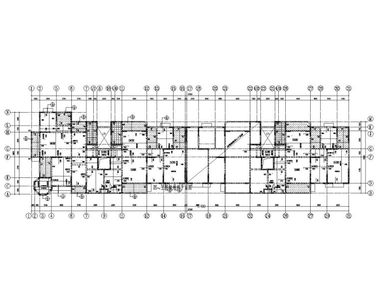 多层框架剪力墙商住资料下载-六层混凝土剪力墙住宅结构施工图（CAD）
