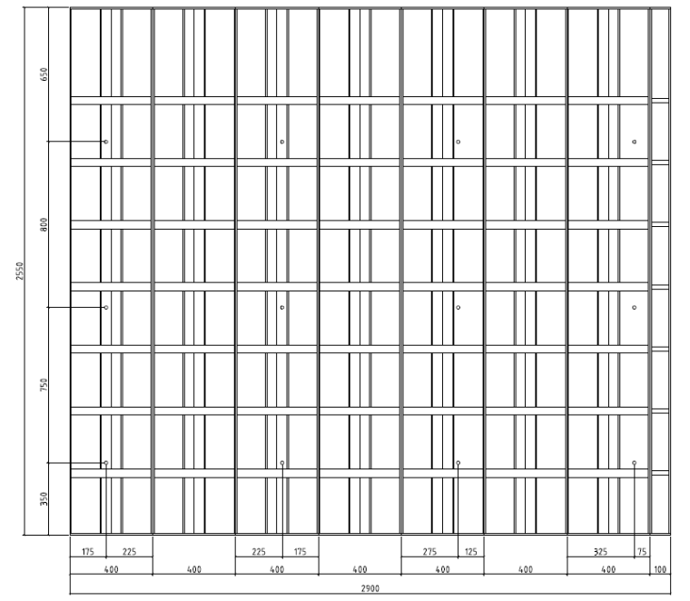 [惠南镇]剪力墙结构高层住宅项铝模施工方案-42标准墙板排列图