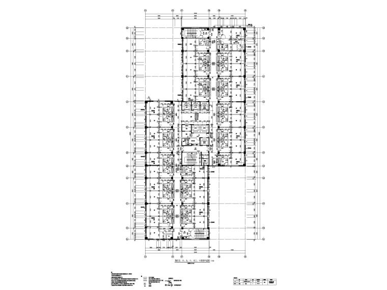 [上海]高层酒店+多层书店建筑结构施工图-酒店五、六、九、十、十三、十四层平面图