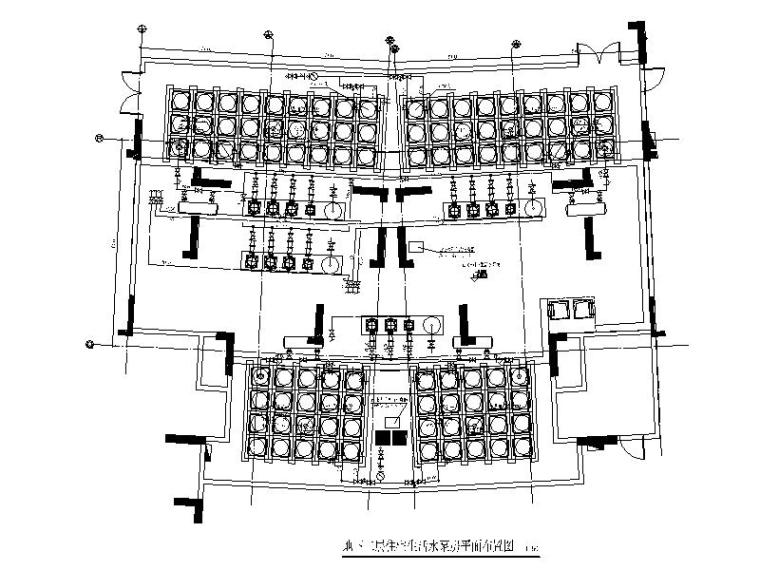 水泵水箱cad资料下载-住宅建筑生活水泵房大样图CAD