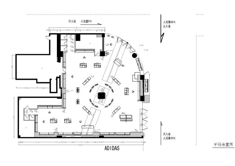 果园门头施工图资料下载-350平方体育品牌专卖店施工图