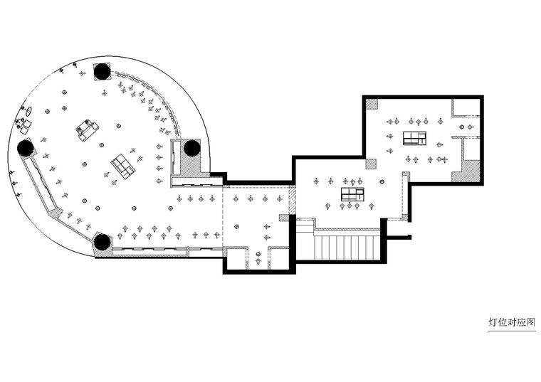 170平方异形体育品牌专卖店施工图-灯具定位图24