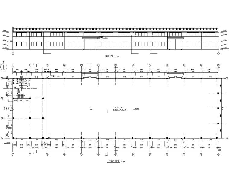 厂房设计案例cad资料下载-二层混凝土厂房结构施工图（CAD含建筑图）
