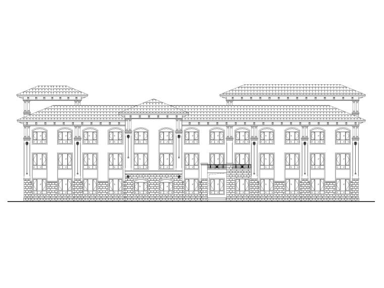 6班幼儿园建筑图资料下载-三层9班幼儿园建筑方案图（CAD）