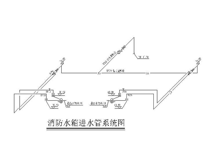 消防水箱進水管系統圖