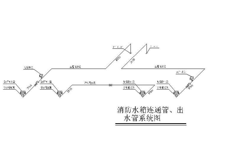 消防水箱连通管,出水管系统图