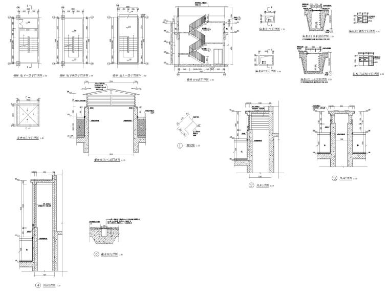 高层住宅_商业及公建配套用房建筑施工图-地下室节点详图