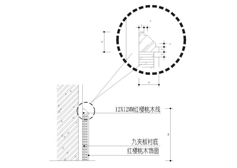 木，石材，铝塑板，玻璃，不锈钢踢脚节点图-木踢脚节点图