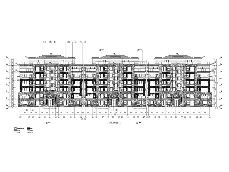 高层住宅_商业及公建配套用房建筑施工图-公建配套用房立面