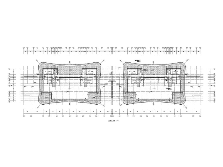 高层住宅_商业及公建配套用房建筑施工图-2#屋顶平面图