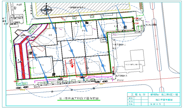 商业综合体项目大体积混凝土工程施工方案-08车库基础施工阶段运输平面布置图