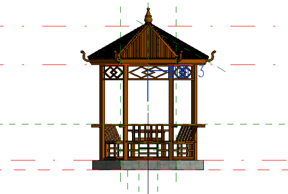 木亭子简易revit练习模型(revit2014)