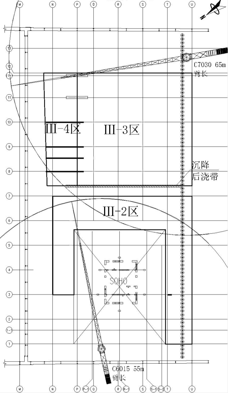 [武汉]缓冲区地上钢结构施工方案（2016年）-89缓冲区地上施工平面布置