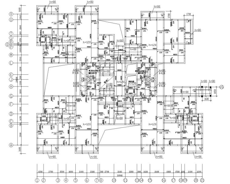 7层建筑结构住宅施工图资料下载-某15层混凝土剪力墙结构住宅施工图（CAD）
