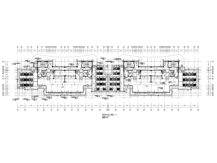 高层住宅_商业及公建配套用房建筑施工图-屋顶机房层平面图