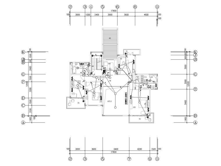 精装户型设计图纸资料下载-大院_上海某户型别墅电气设计图纸