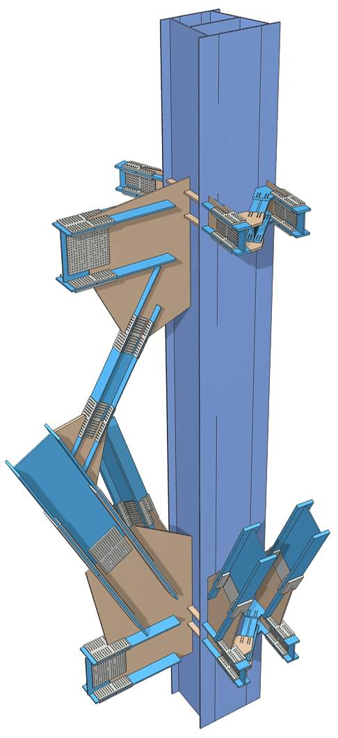 主塔楼地上一夹层外框钢梁安装专项方案资料下载-主塔楼巨型钢柱液压自爬升平台施工专项方案